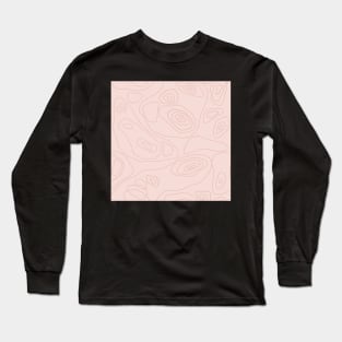 Pink Topography Pattern Long Sleeve T-Shirt